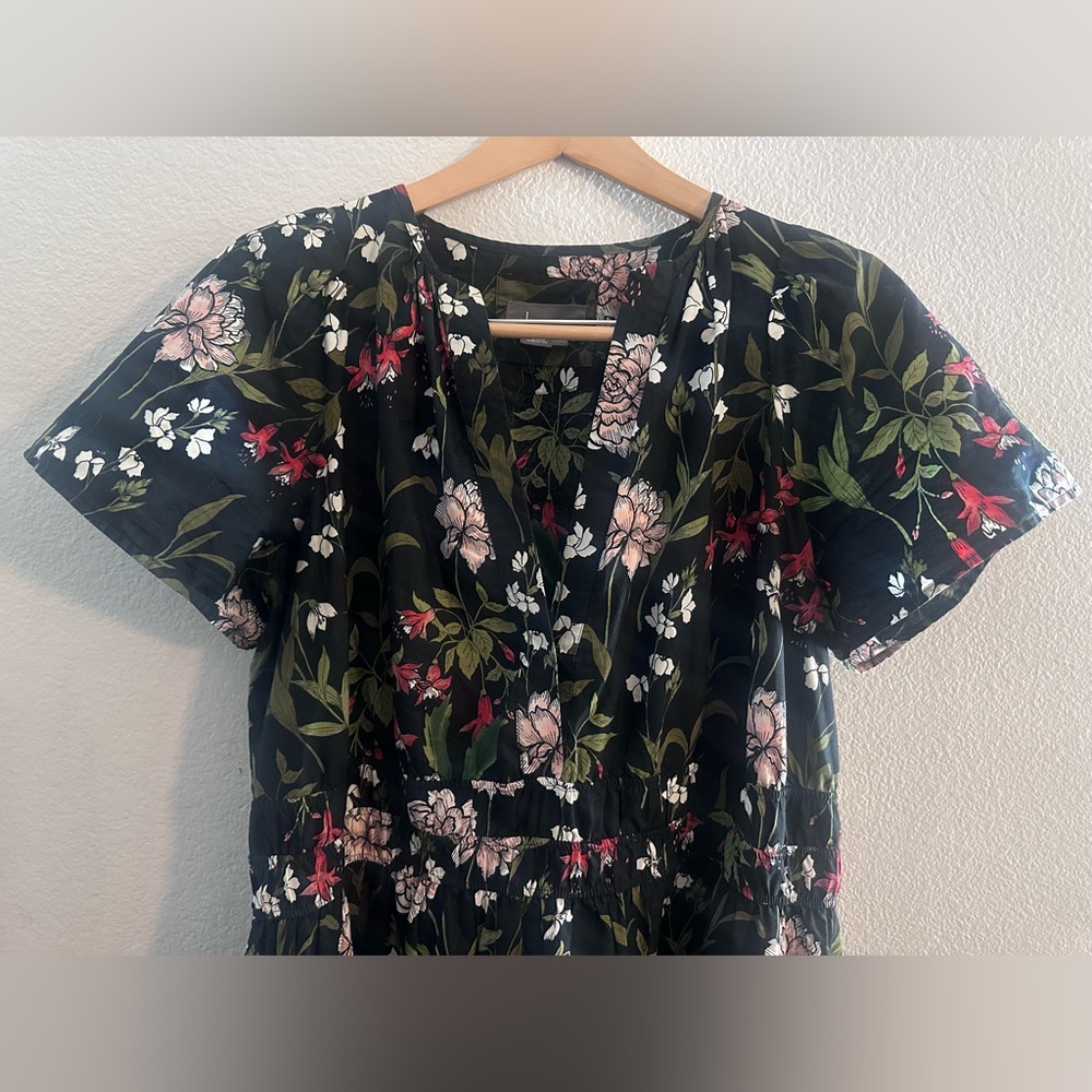Anthropologie Black Floral Somerset Maxi Dress - Picture 4 of 5